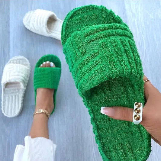 WOMEN'S FURRY CASUAL SLIPPERS