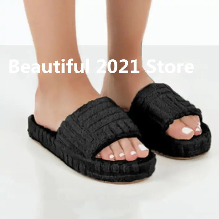 WOMEN'S FURRY CASUAL SLIPPERS