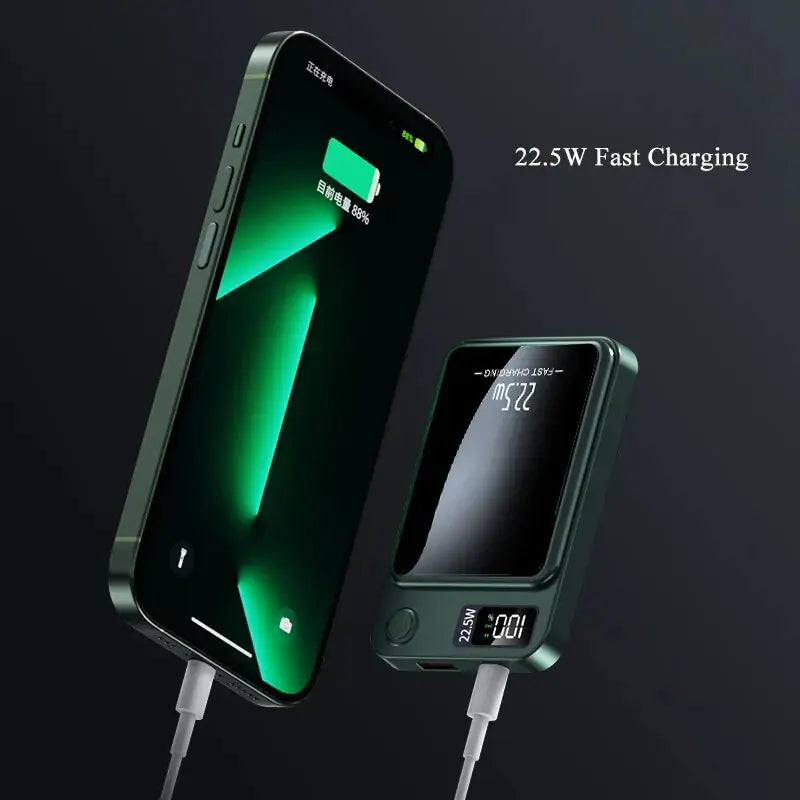 MAGNETIC Qi WIRELESS CHARGER POWER BANK -(10000 Ah and 20000 Ah)